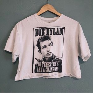 Bob Dylan vintage style crop t shirt M